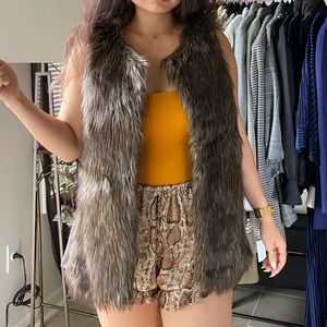 Faux fur vest